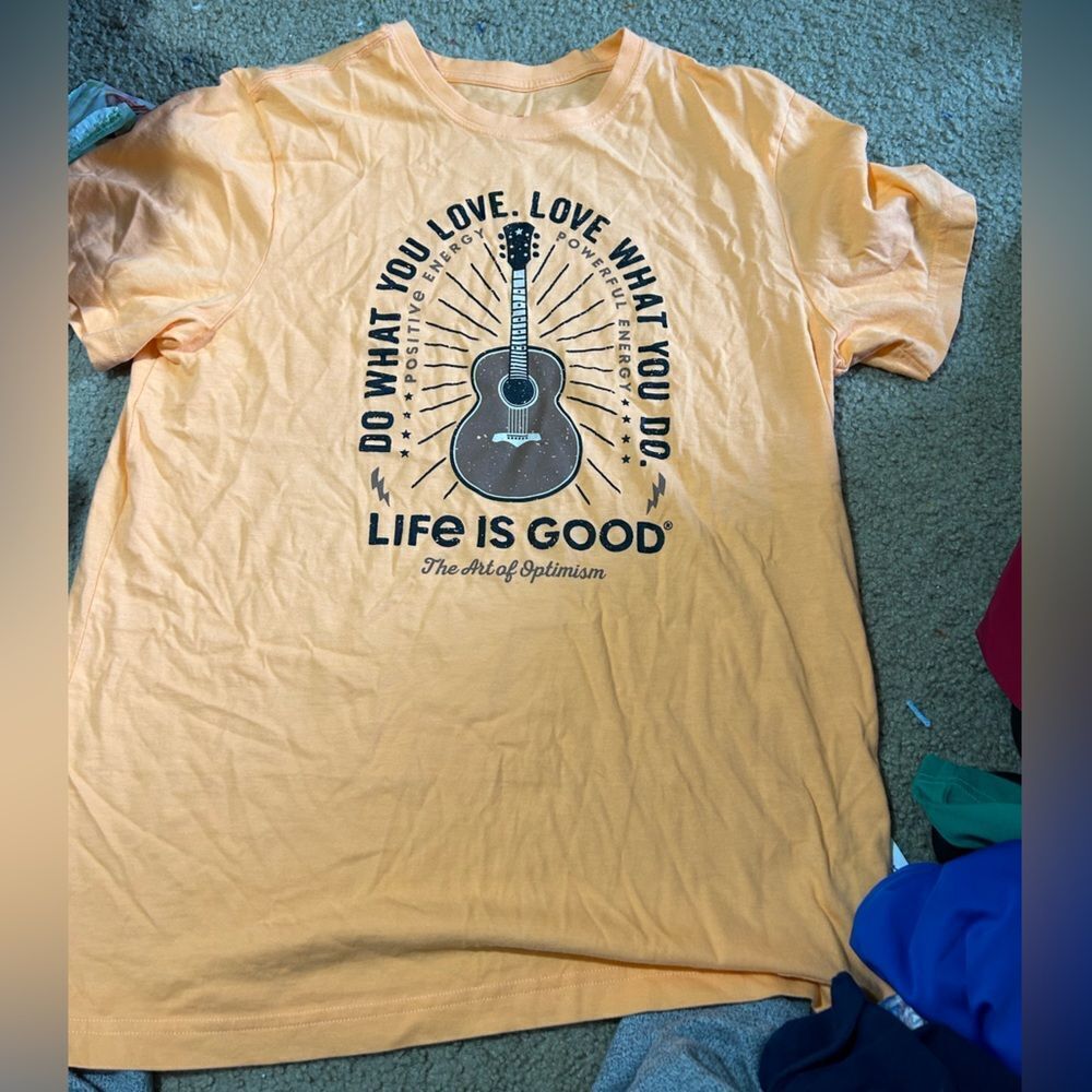 Life is Good Optimism Guitar Tshirt